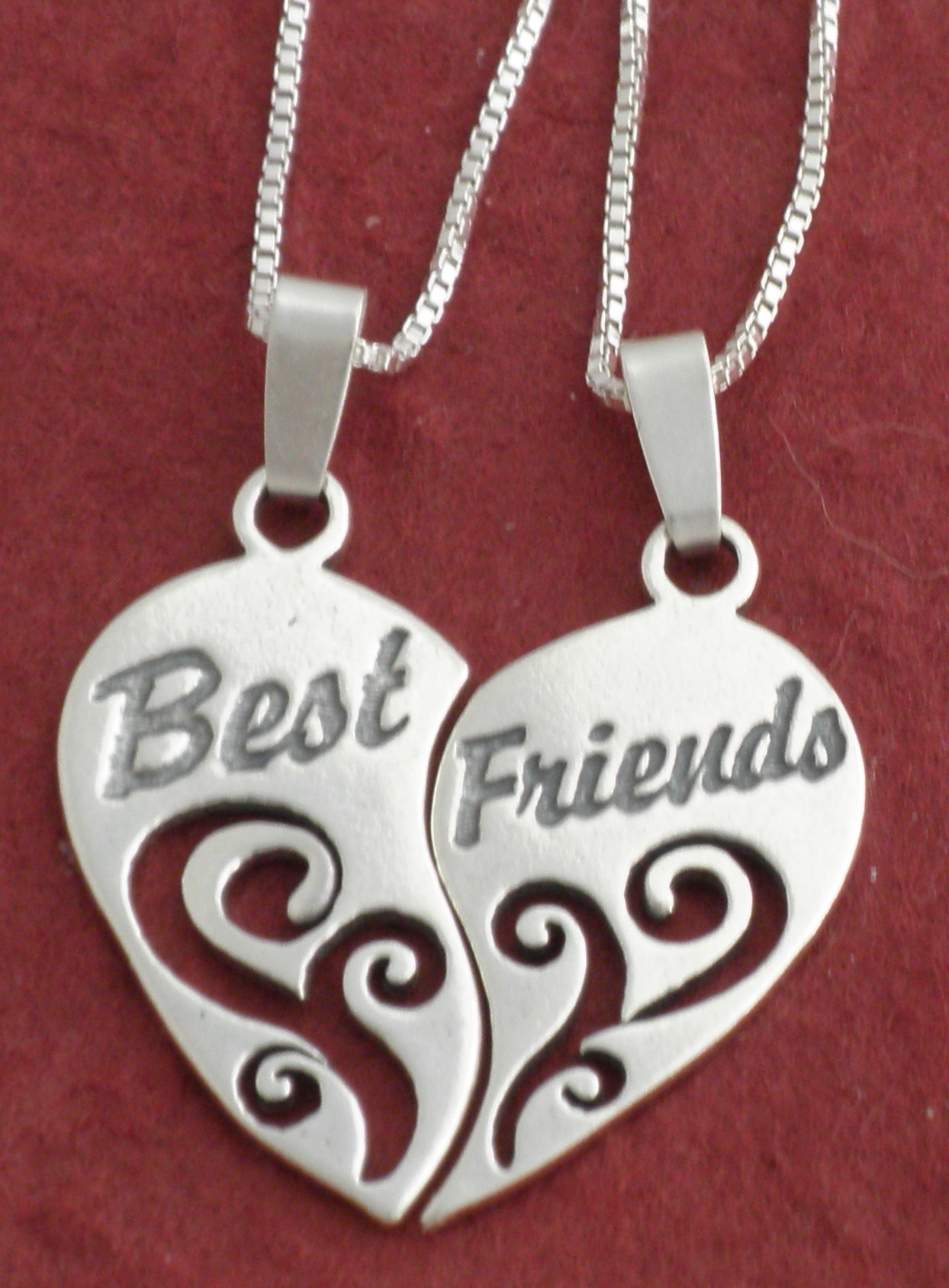 Sterling Silver Best Friend Necklaces 